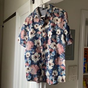Floral Short Sleeve Button Down